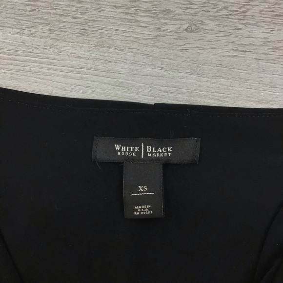 WHBM Drape Neck Ruched Sides Jersey Top - Picture 5 of 5